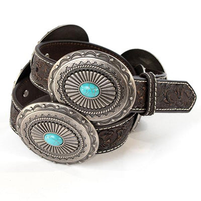 Ariat Womens Turquoise Oval Concho Belt